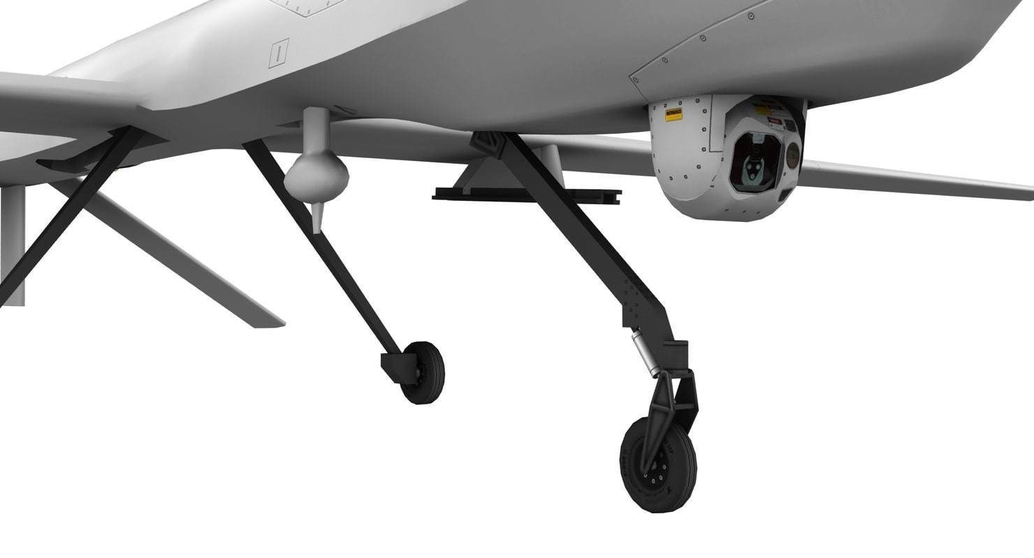 MQ1 Predator Low-poly 3D model_8