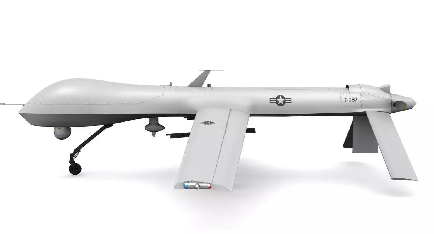 MQ1 Predator Low-poly 3D model_0