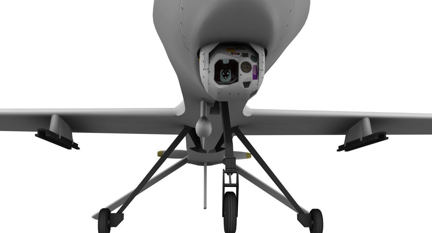 MQ1 Predator Low-poly 3D model_11