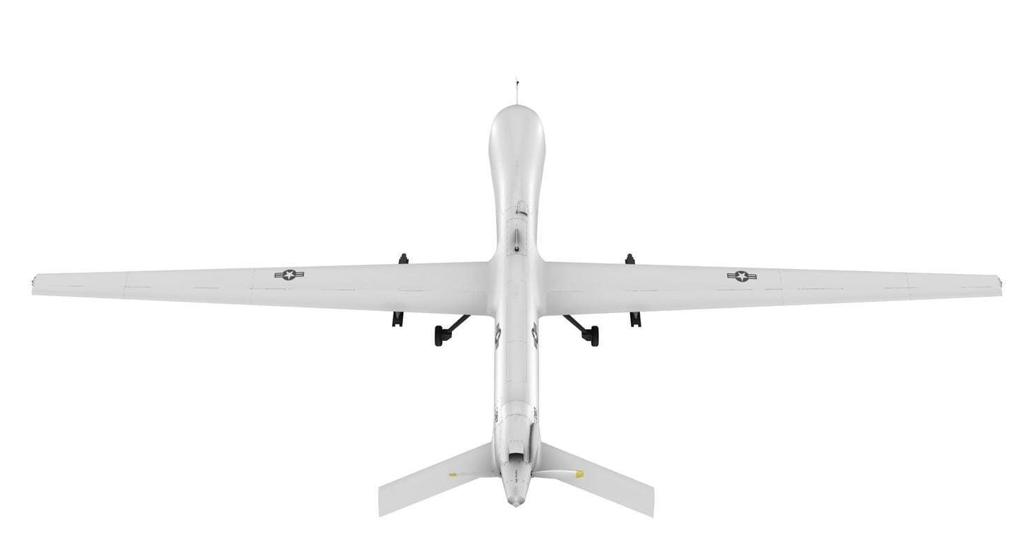 MQ1 Predator Low-poly 3D model_10