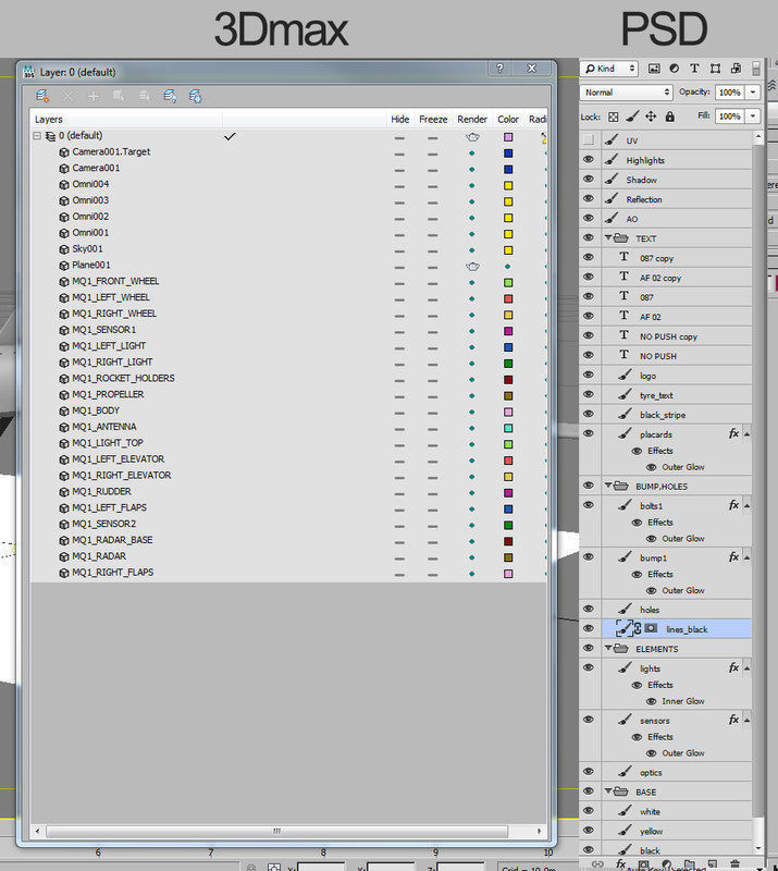 MQ1 Predator Low-poly 3D model_3