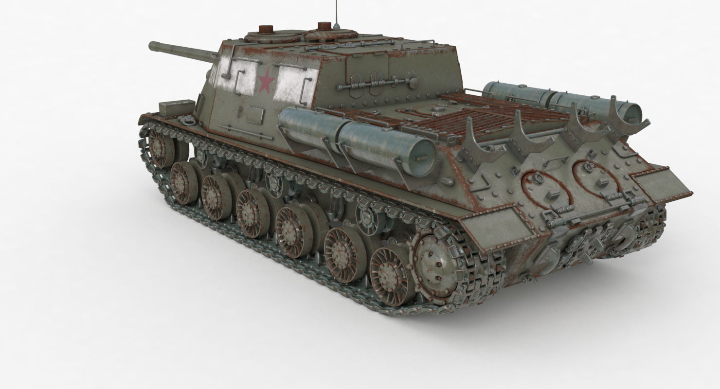 Tank ISU 122  Vray 3D model_49