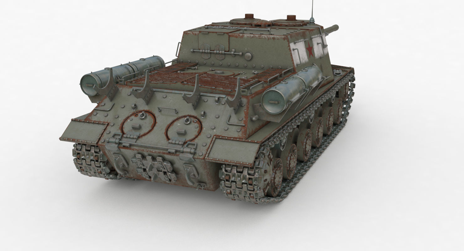 Tank ISU 122  Vray 3D model_43