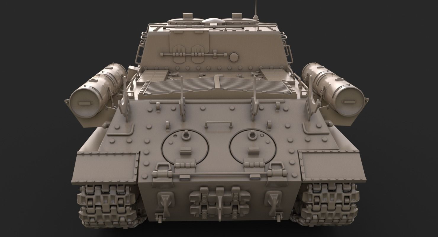 Tank ISU 122  Vray 3D model_19