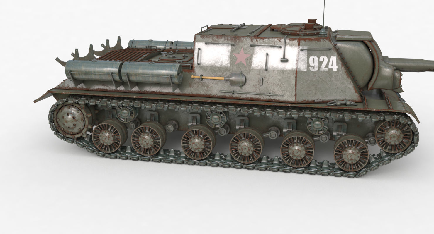 Tank ISU 122  Vray 3D model_35