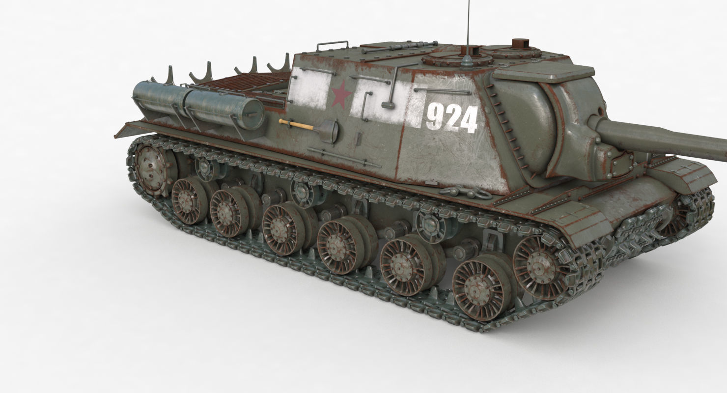 Tank ISU 122  Vray 3D model_32