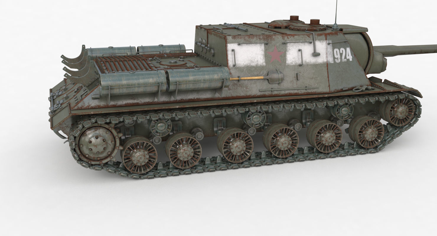 Tank ISU 122  Vray 3D model_38