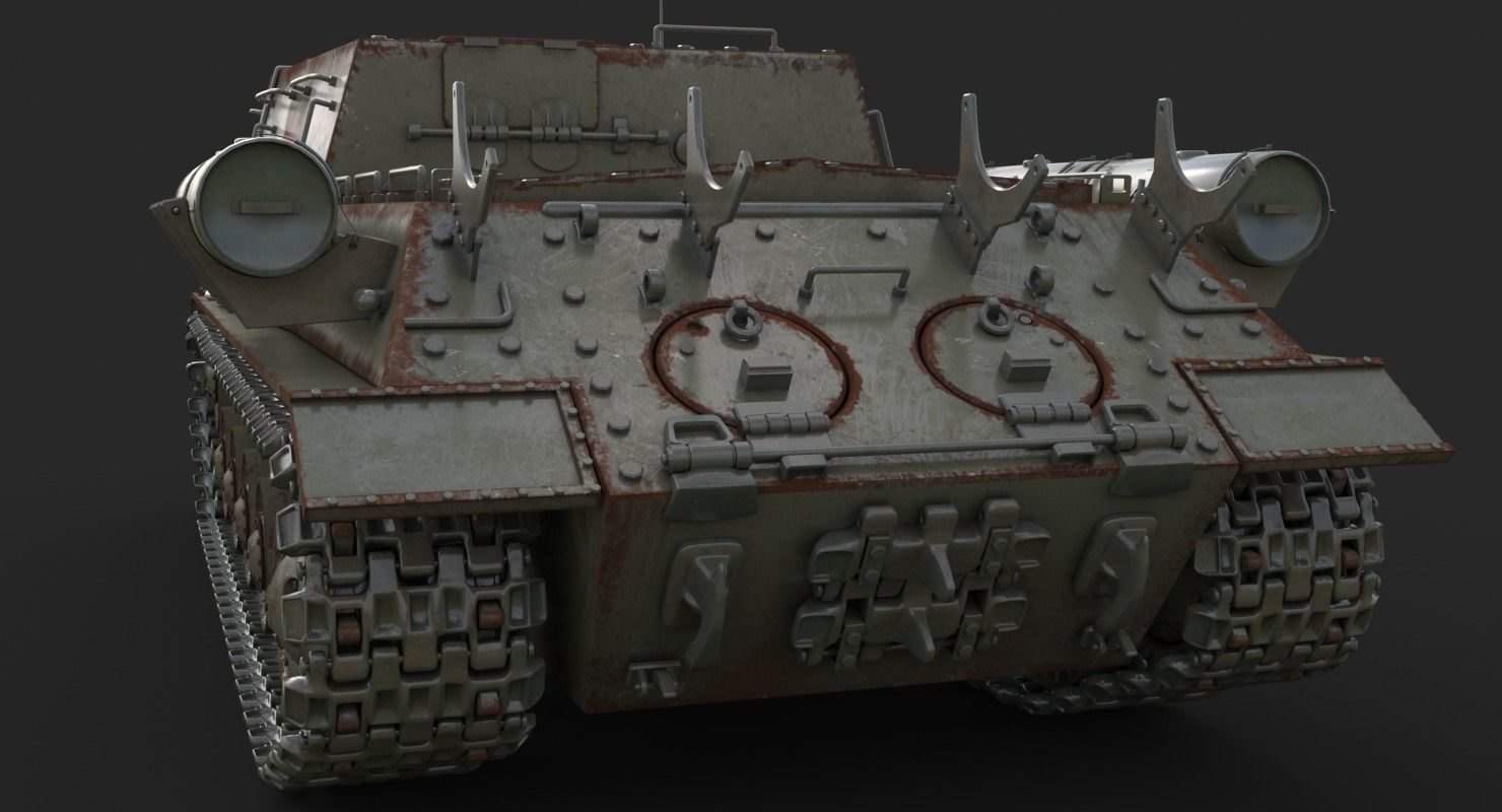 Tank ISU 122  Vray 3D model_5