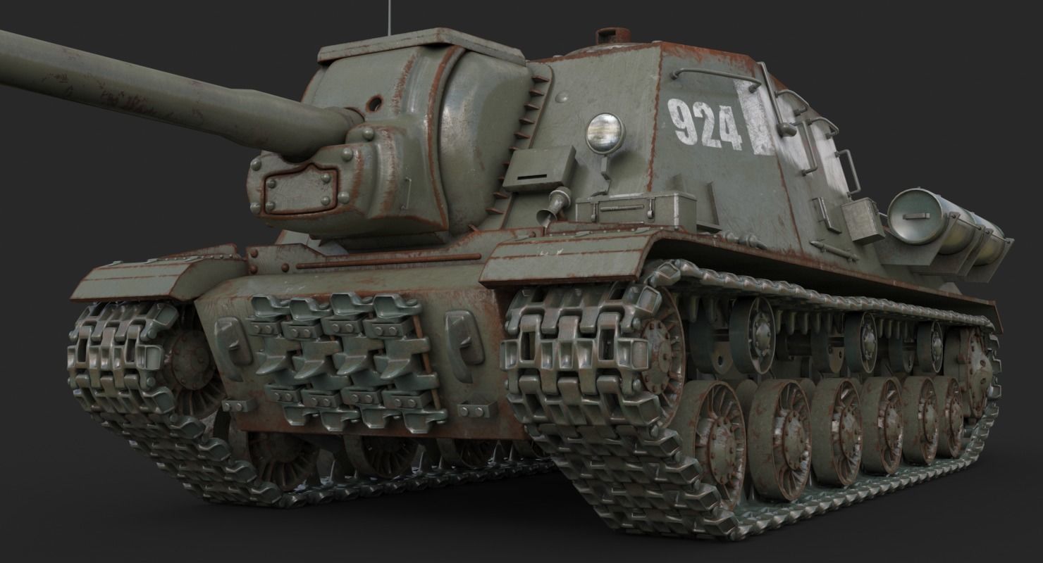 Tank ISU 122  Vray 3D model_12