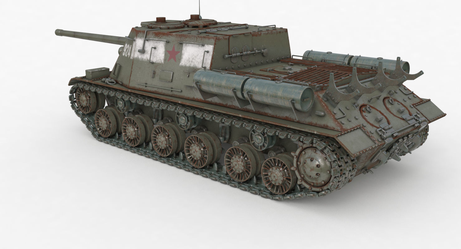 Tank ISU 122  Vray 3D model_50