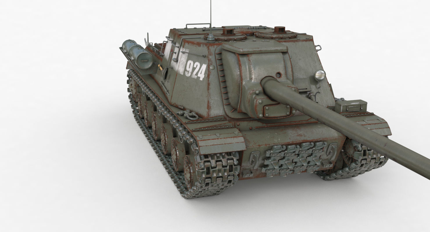 Tank ISU 122  Vray 3D model_29