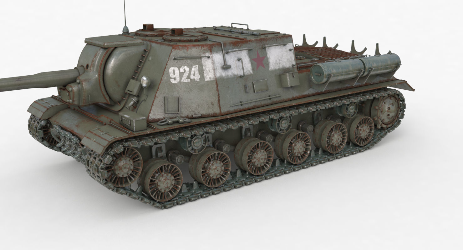 Tank ISU 122  Vray 3D model_58