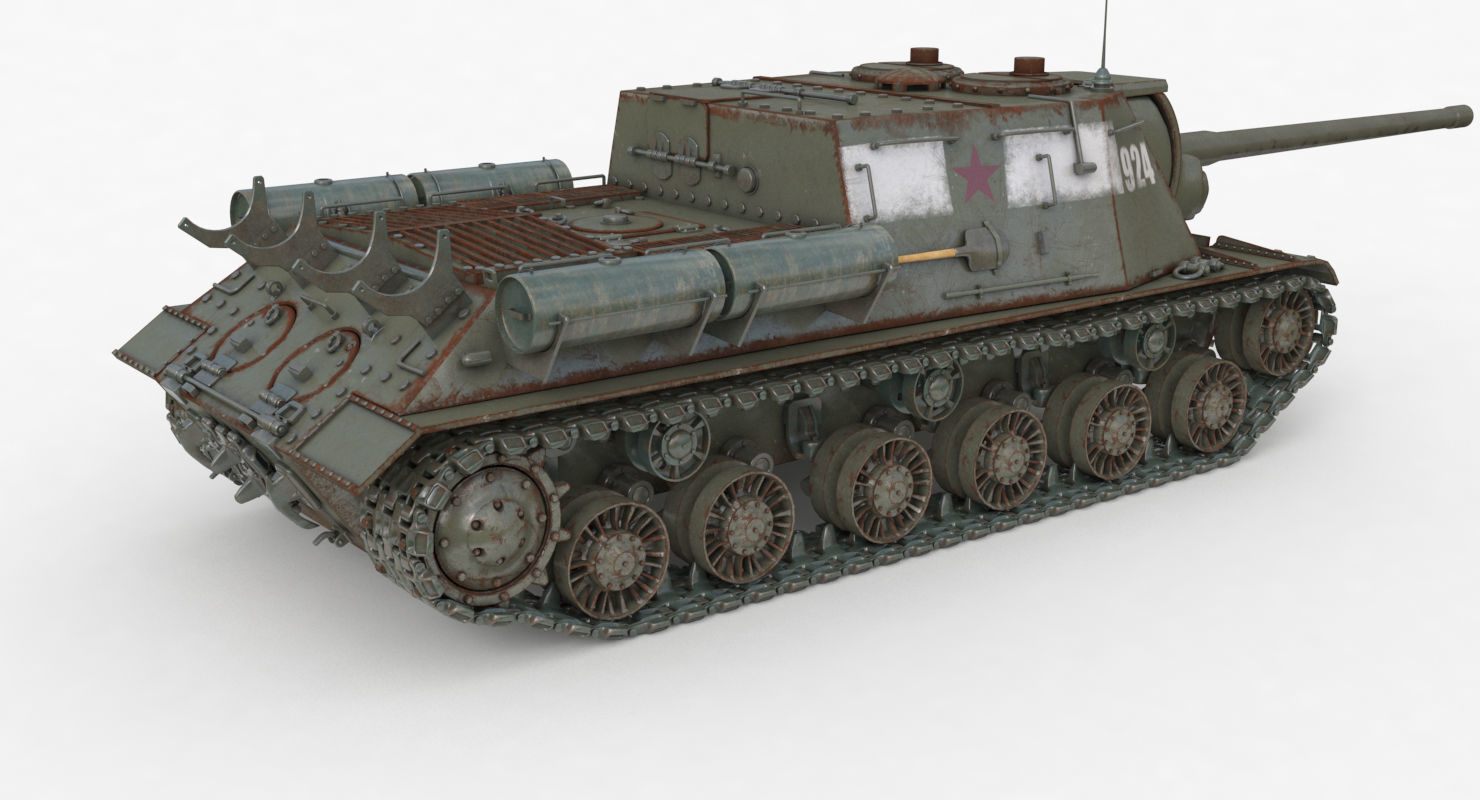Tank ISU 122  Vray 3D model_40