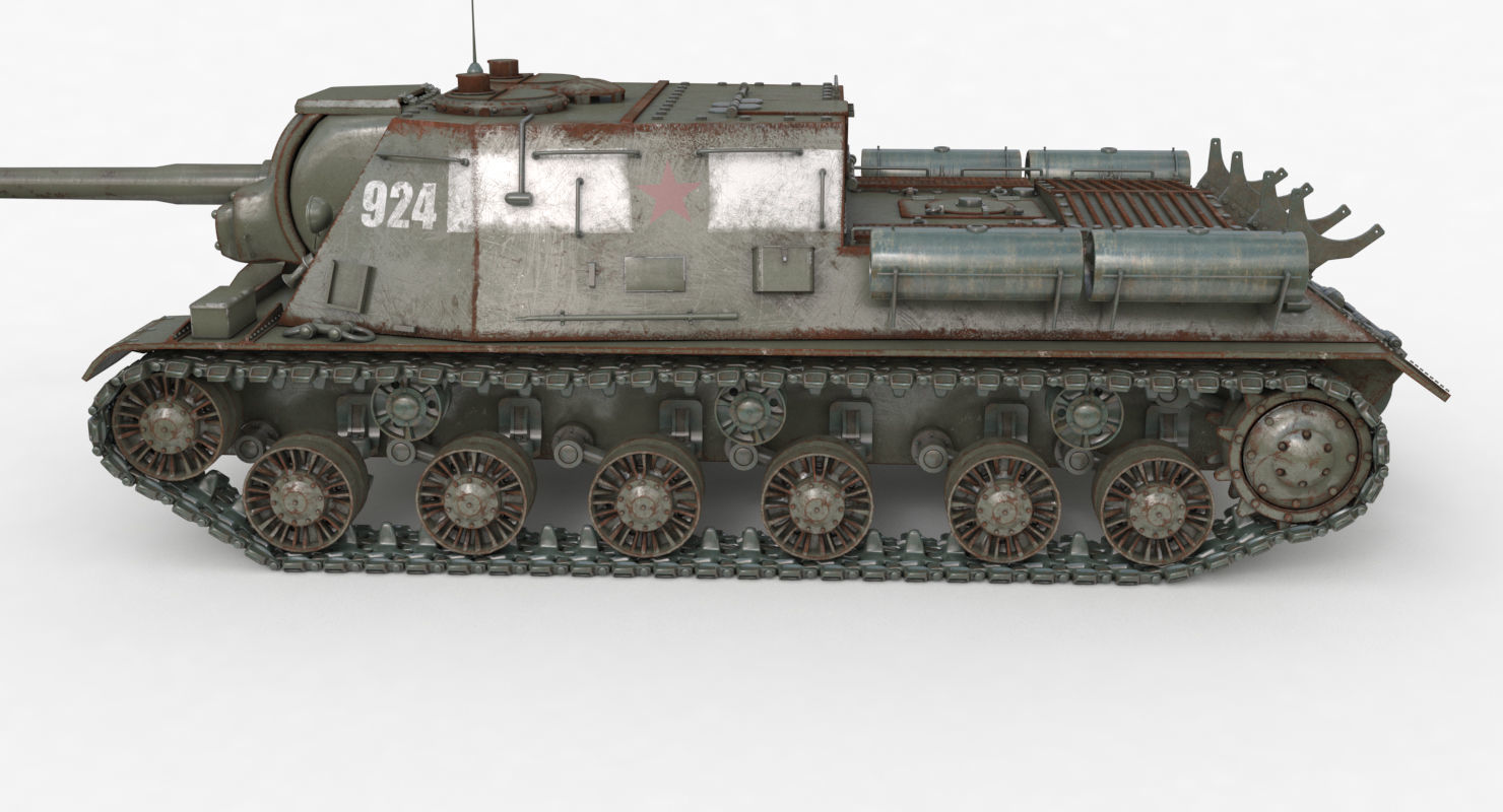 Tank ISU 122  Vray 3D model_54