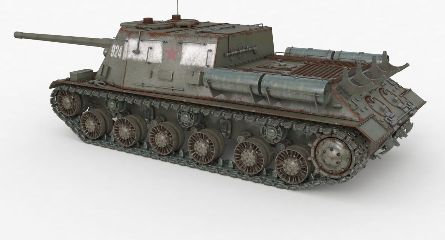 Tank ISU 122  Vray 3D model_51