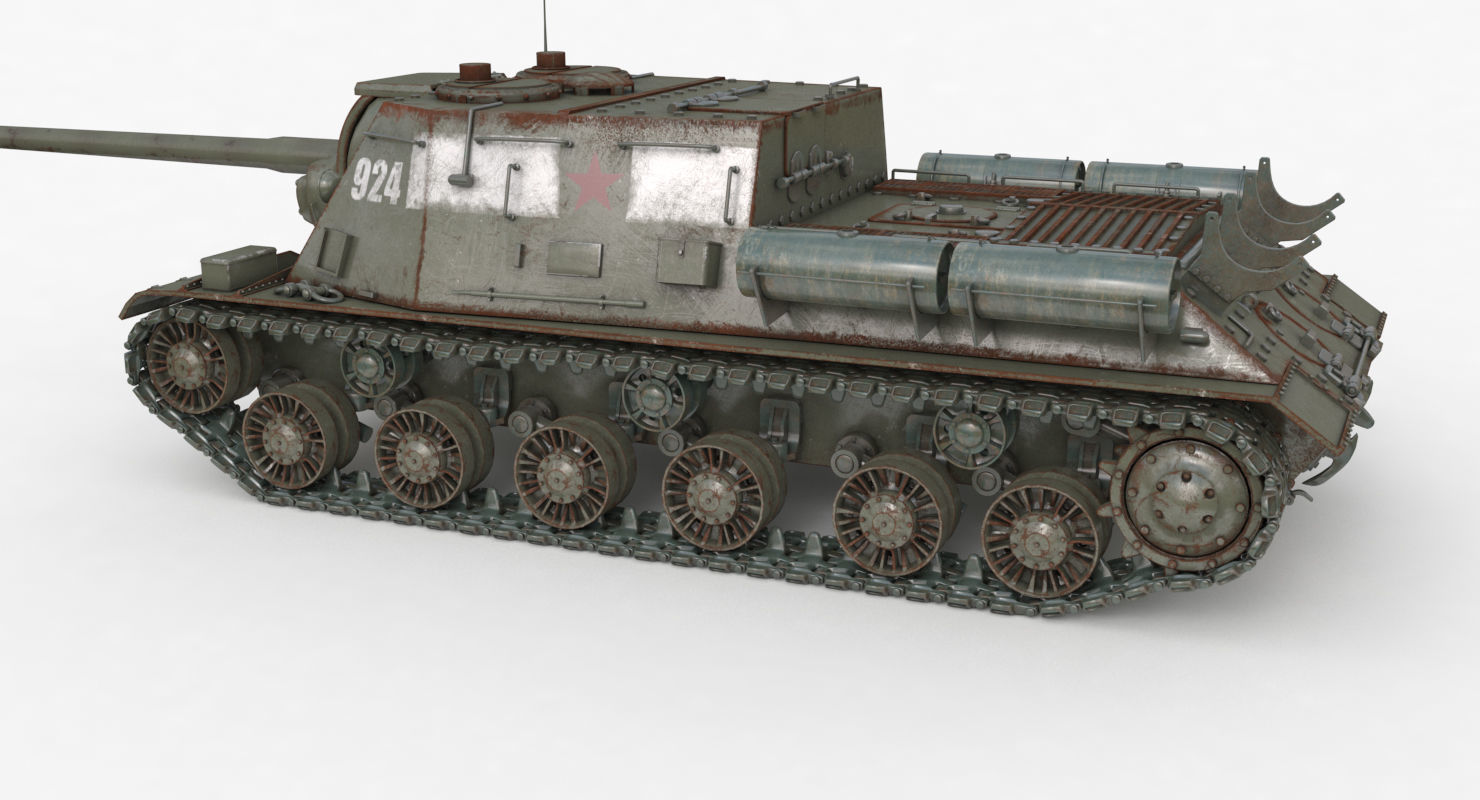 Tank ISU 122  Vray 3D model_52