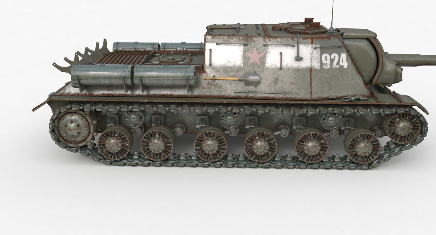 Tank ISU 122  Vray 3D model_36
