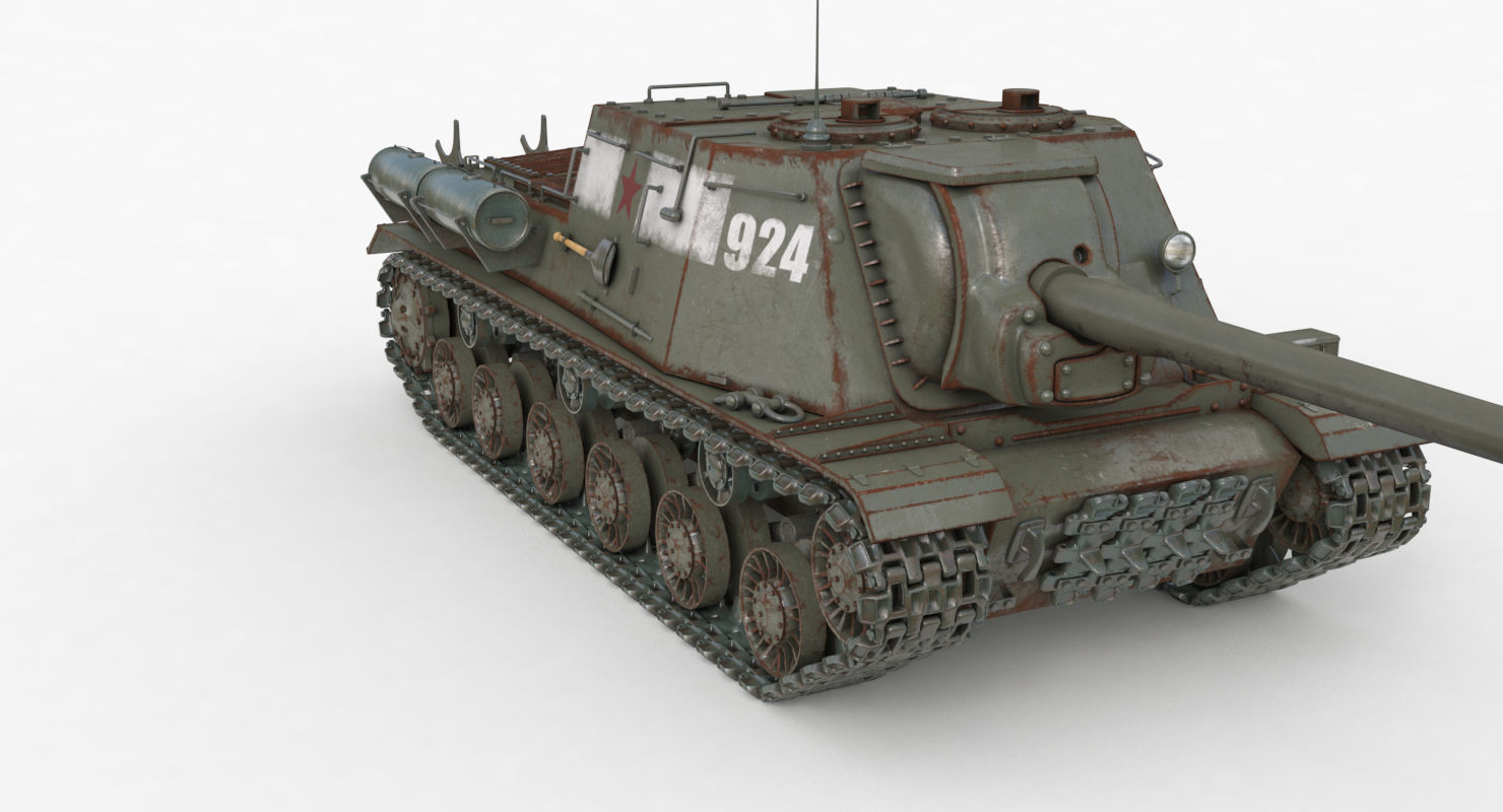 Tank ISU 122  Vray 3D model_30