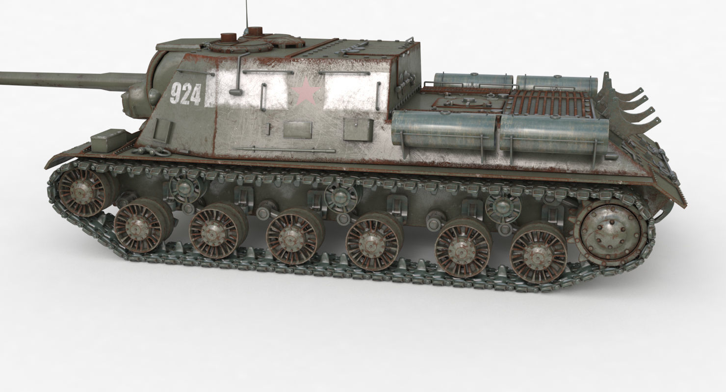 Tank ISU 122  Vray 3D model_53