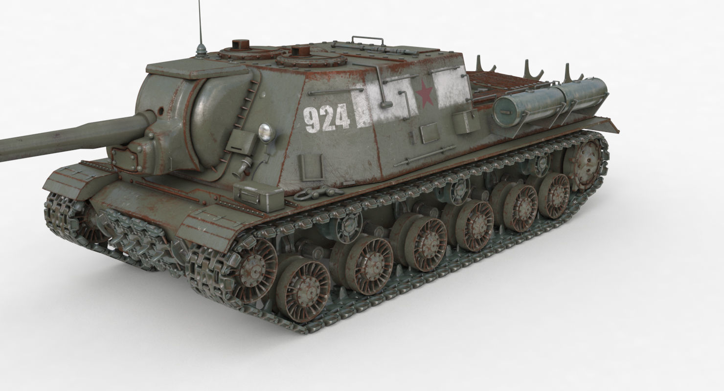 Tank ISU 122  Vray 3D model_59