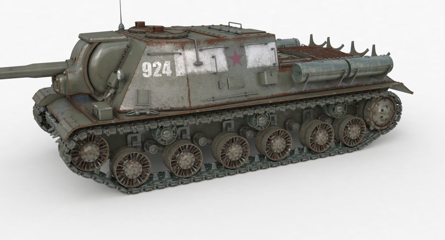 Tank ISU 122  Vray 3D model_57