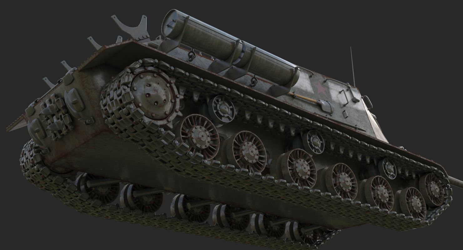 Tank ISU 122  Vray 3D model_15