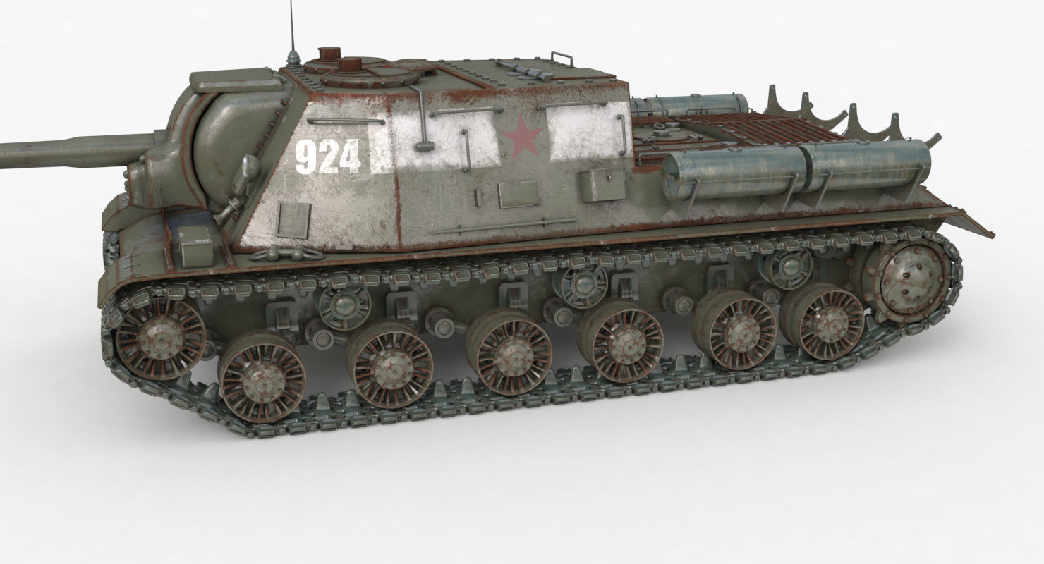 Tank ISU 122  Vray 3D model_56