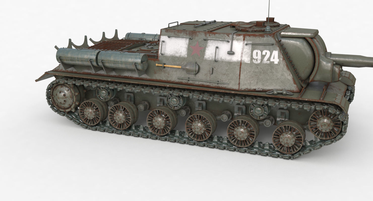 Tank ISU 122  Vray 3D model_34