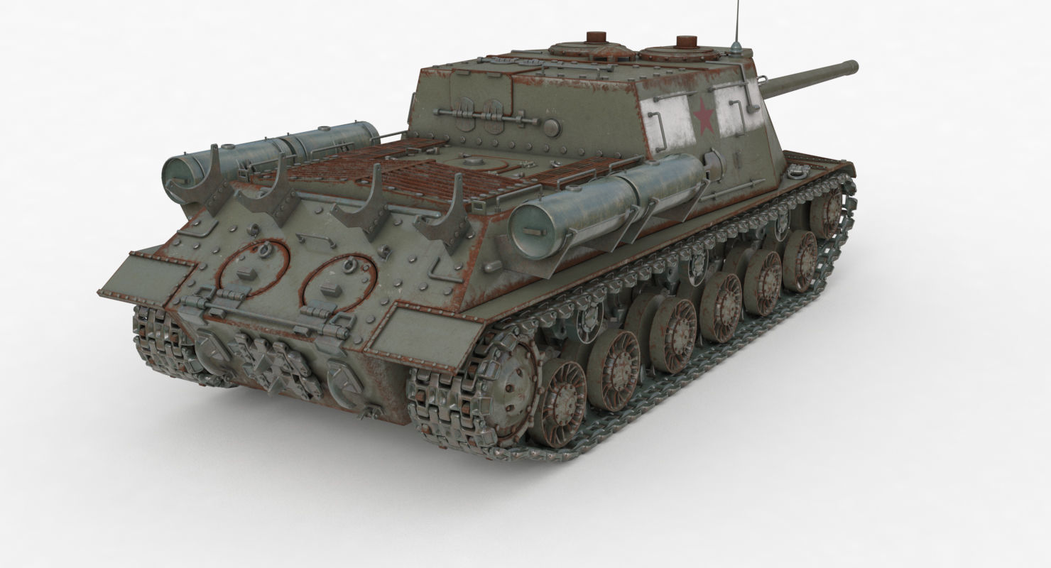 Tank ISU 122  Vray 3D model_42
