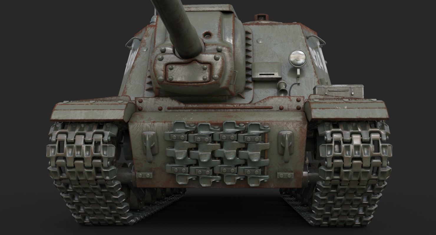 Tank ISU 122  Vray 3D model_10