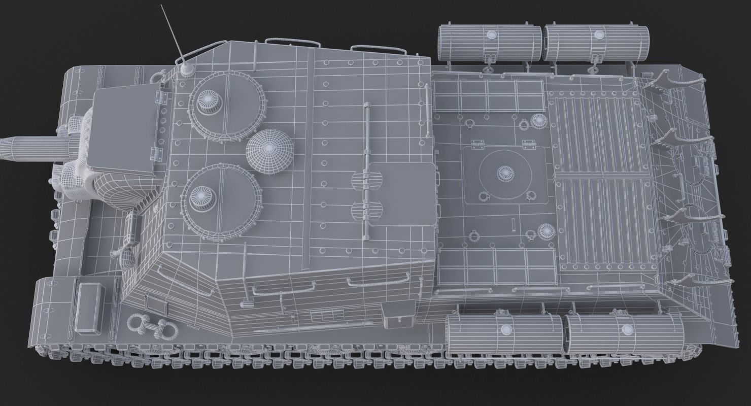 Tank ISU 122  Vray 3D model_61