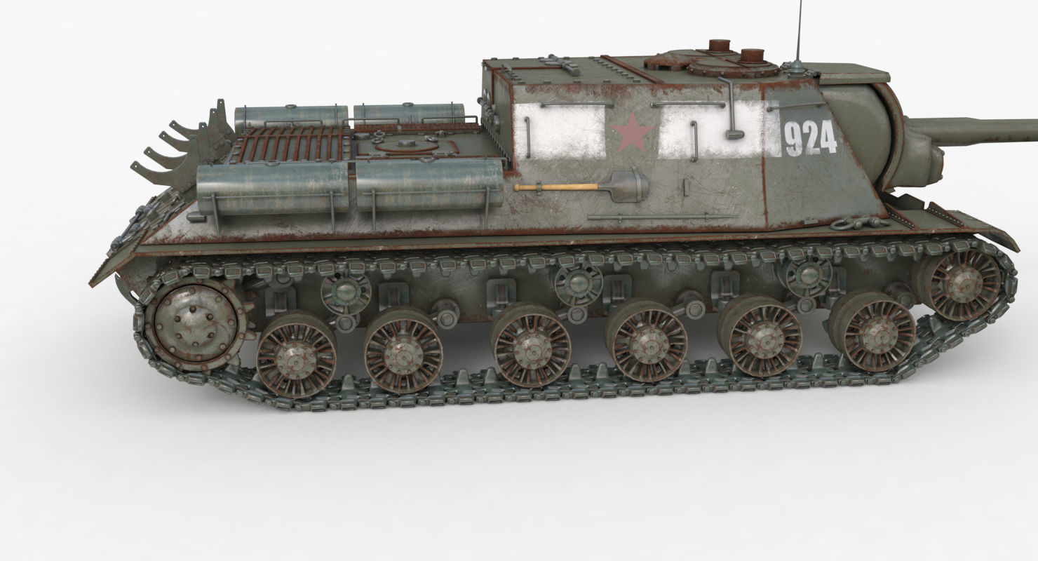 Tank ISU 122  Vray 3D model_37