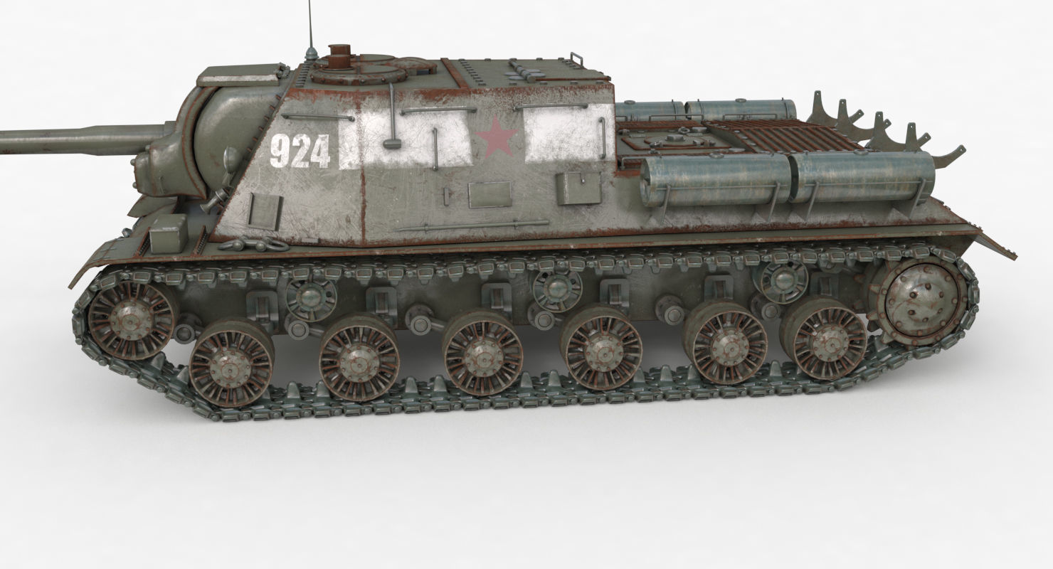 Tank ISU 122  Vray 3D model_55