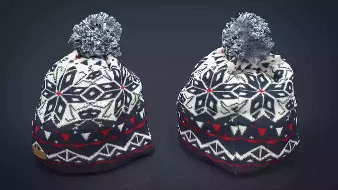 Winter Hat 3 Low-poly 3D model