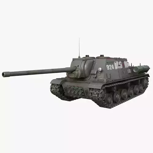 Tank ISU 122 Russian Mental Ray 3D model