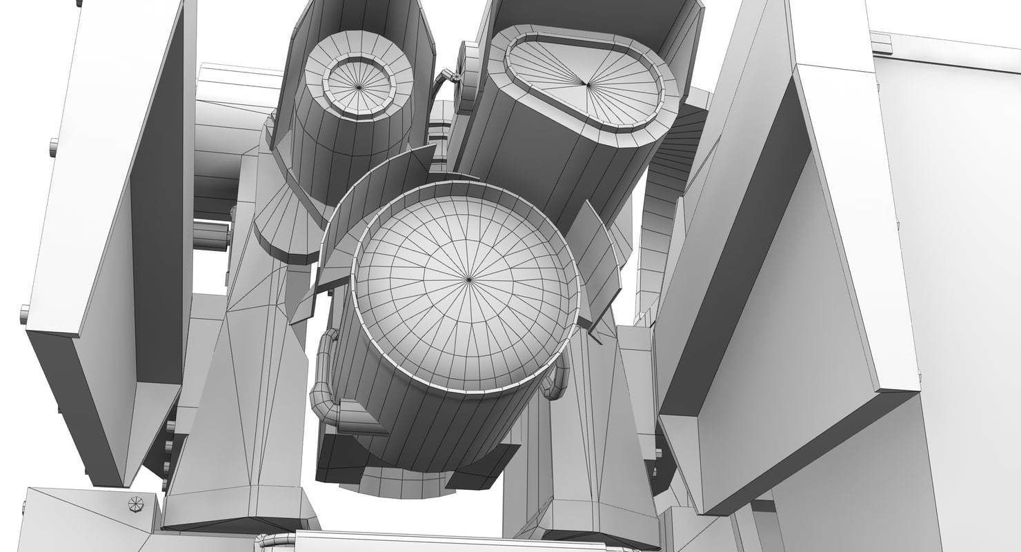 Crows Kongsberg Low-poly 3D model_10