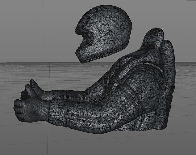 Driver Bust 3D print model 4