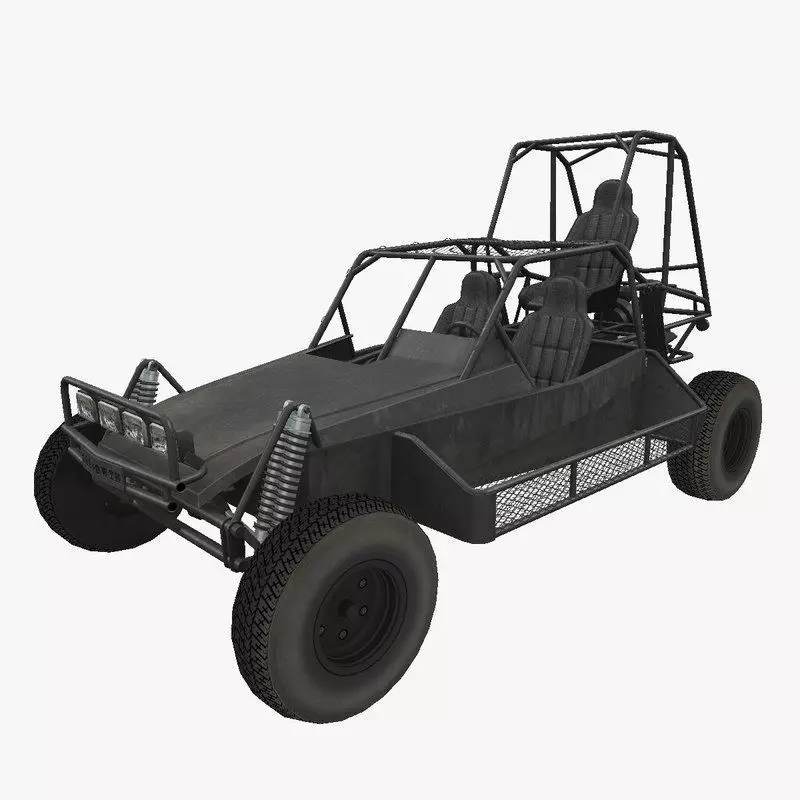 Desert Patrol Vehicle Low-poly 3D model_0