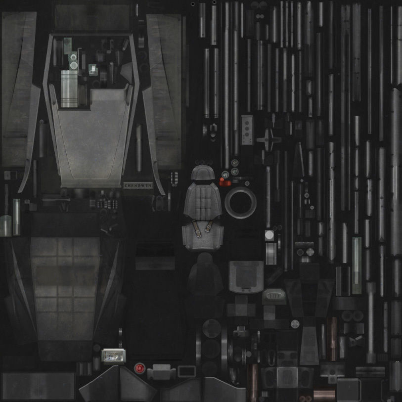 Desert Patrol Vehicle Low-poly 3D model_8