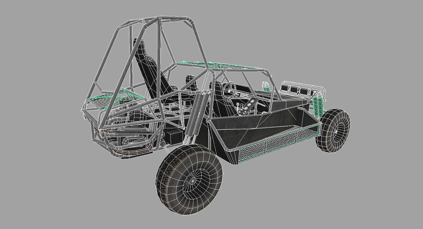 Desert Patrol Vehicle Low-poly 3D model_7