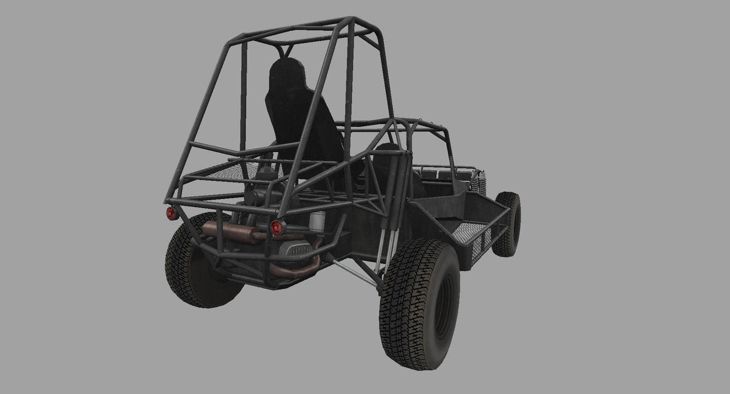 Desert Patrol Vehicle Low-poly 3D model_4