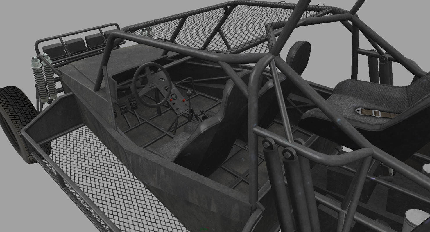 Desert Patrol Vehicle Low-poly 3D model_5