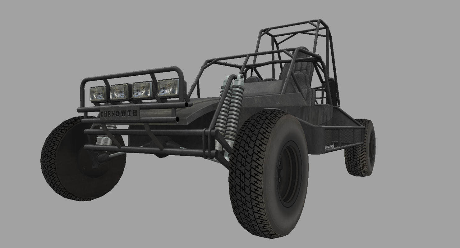 Desert Patrol Vehicle Low-poly 3D model_1