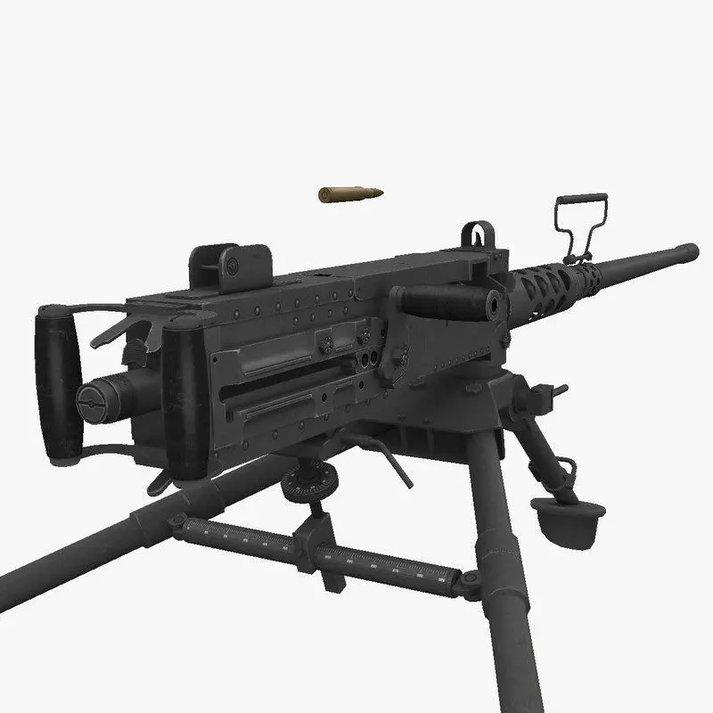 M2 Browning Low-poly 3D model