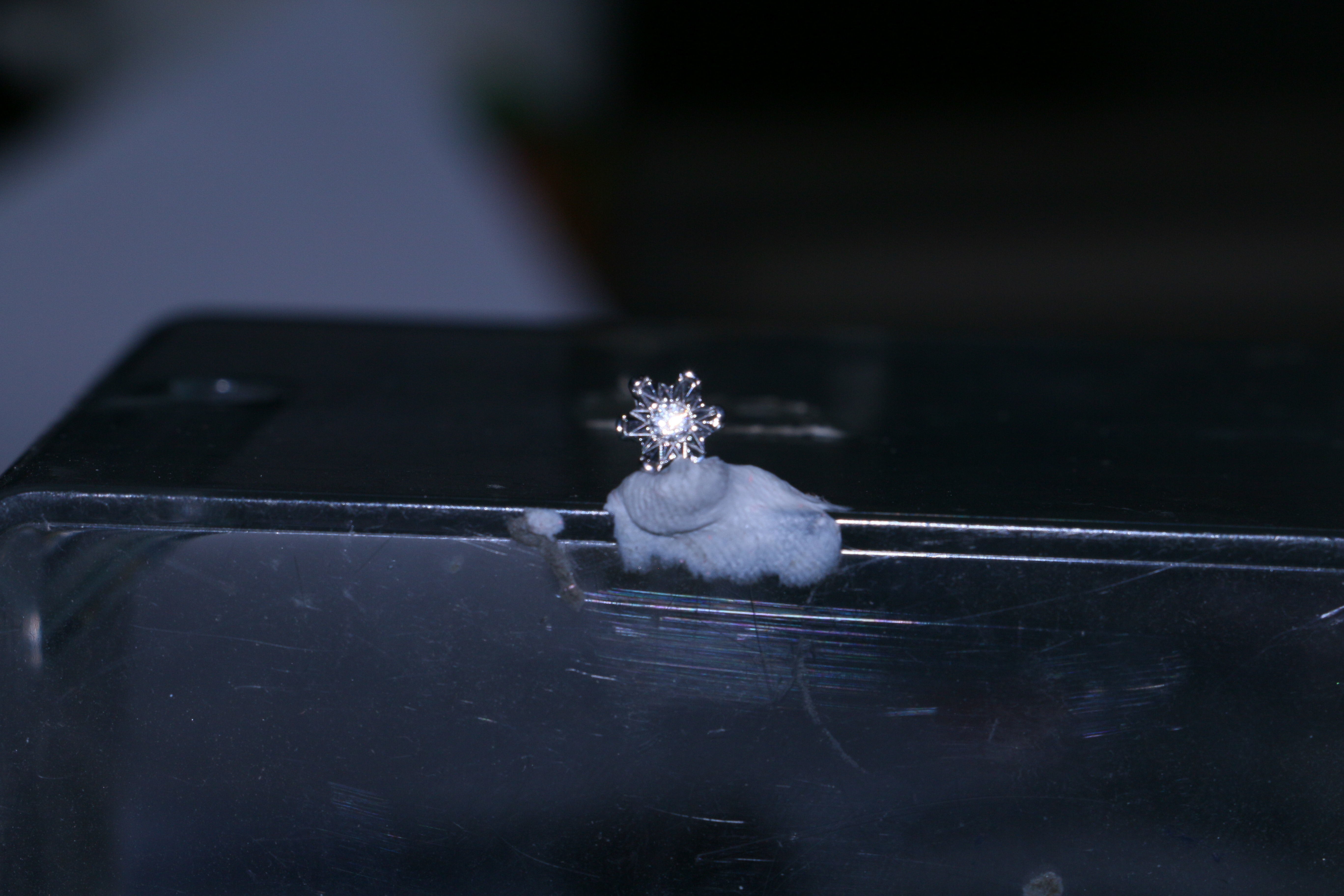 Blossom Plate Stud Earring 3D print model_10