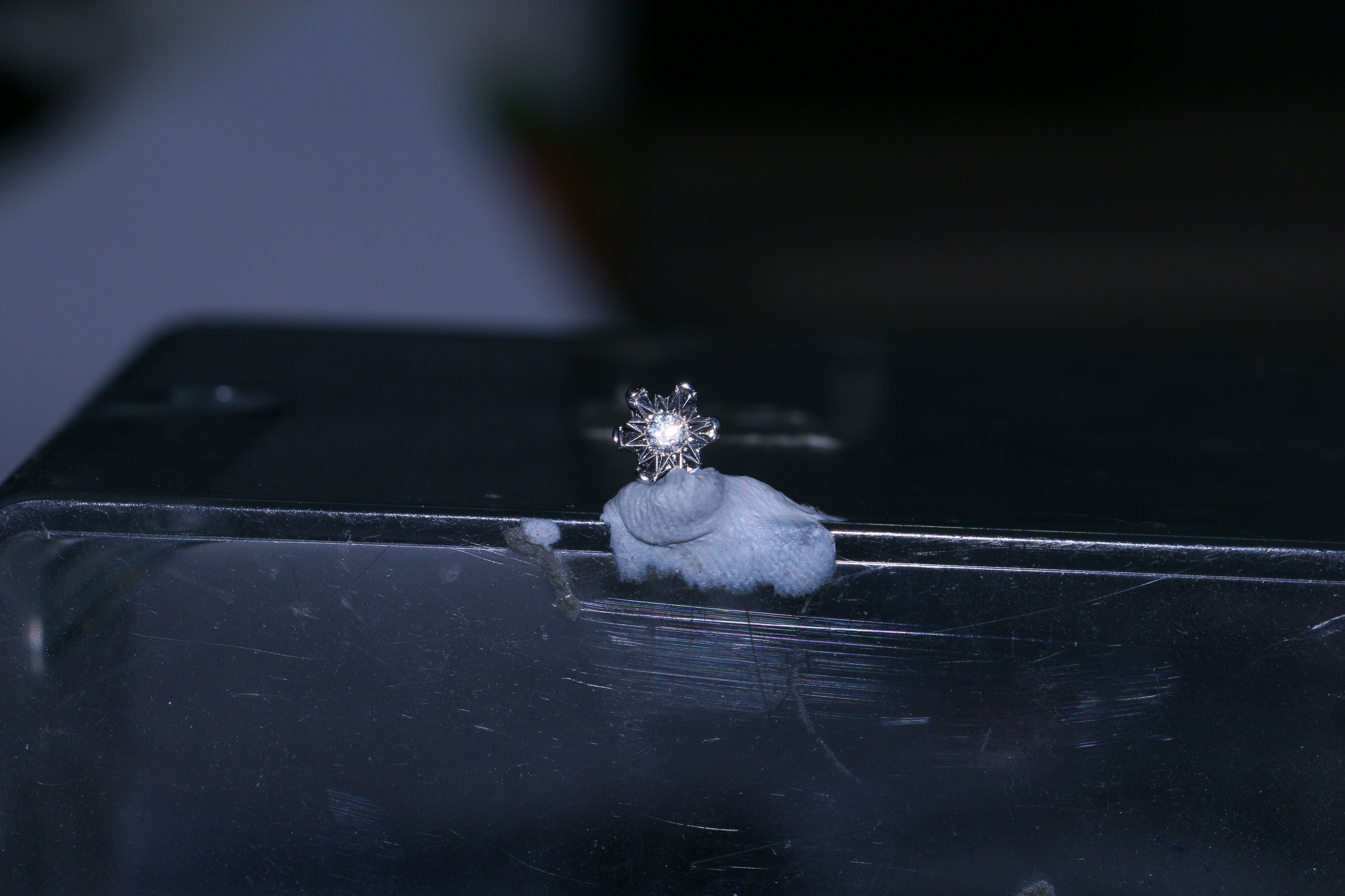 Blossom Plate Stud Earring 3D print model_9