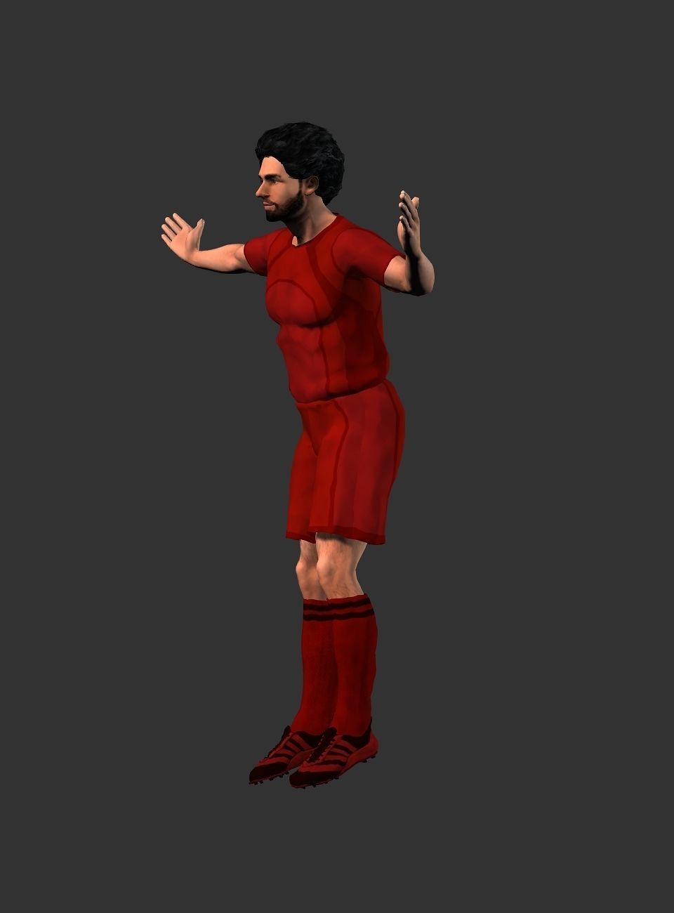 Mohamed Salah  Low-poly 3D model_4