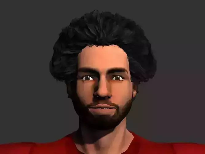 Mohamed Salah  Low-poly 3D model