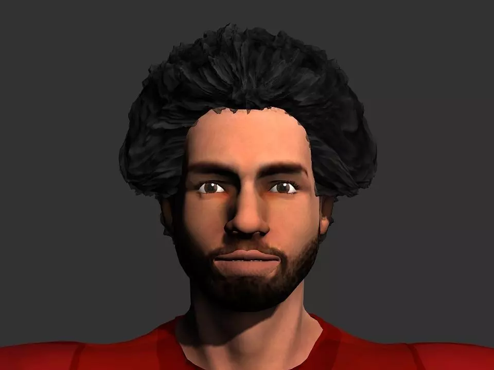 Mohamed Salah  Low-poly 3D model_0