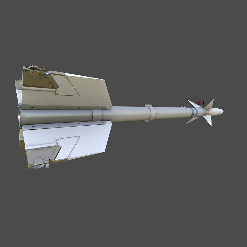 AIM9 E missile Low-poly 3D model_5